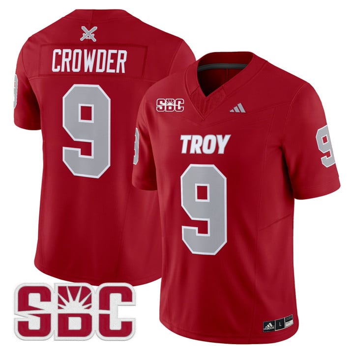 Goose Crowder Jersey #9 Troy Trojans 2025 Vapor Limited Stitched Black Alter