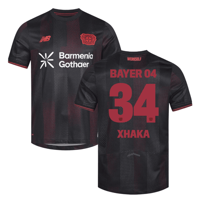 Granit Xhaka 34 Leverkusen 2025-26 Home Match Jersey – Black