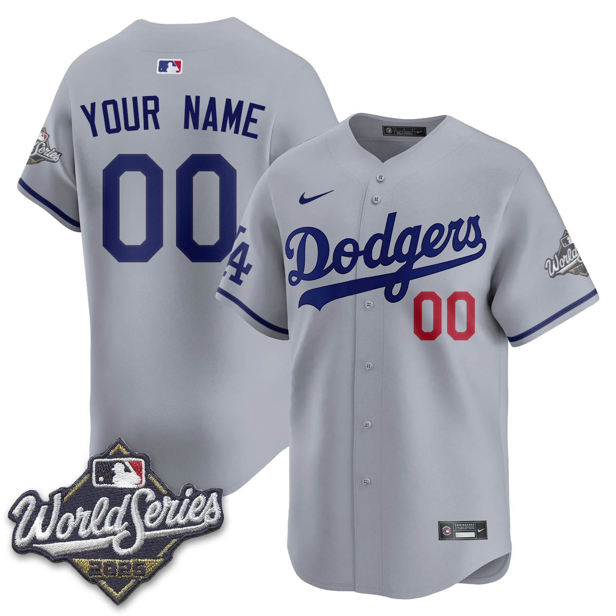 Los Angeles Dodgers 2025 World Series Custom Jersey - All Stitched