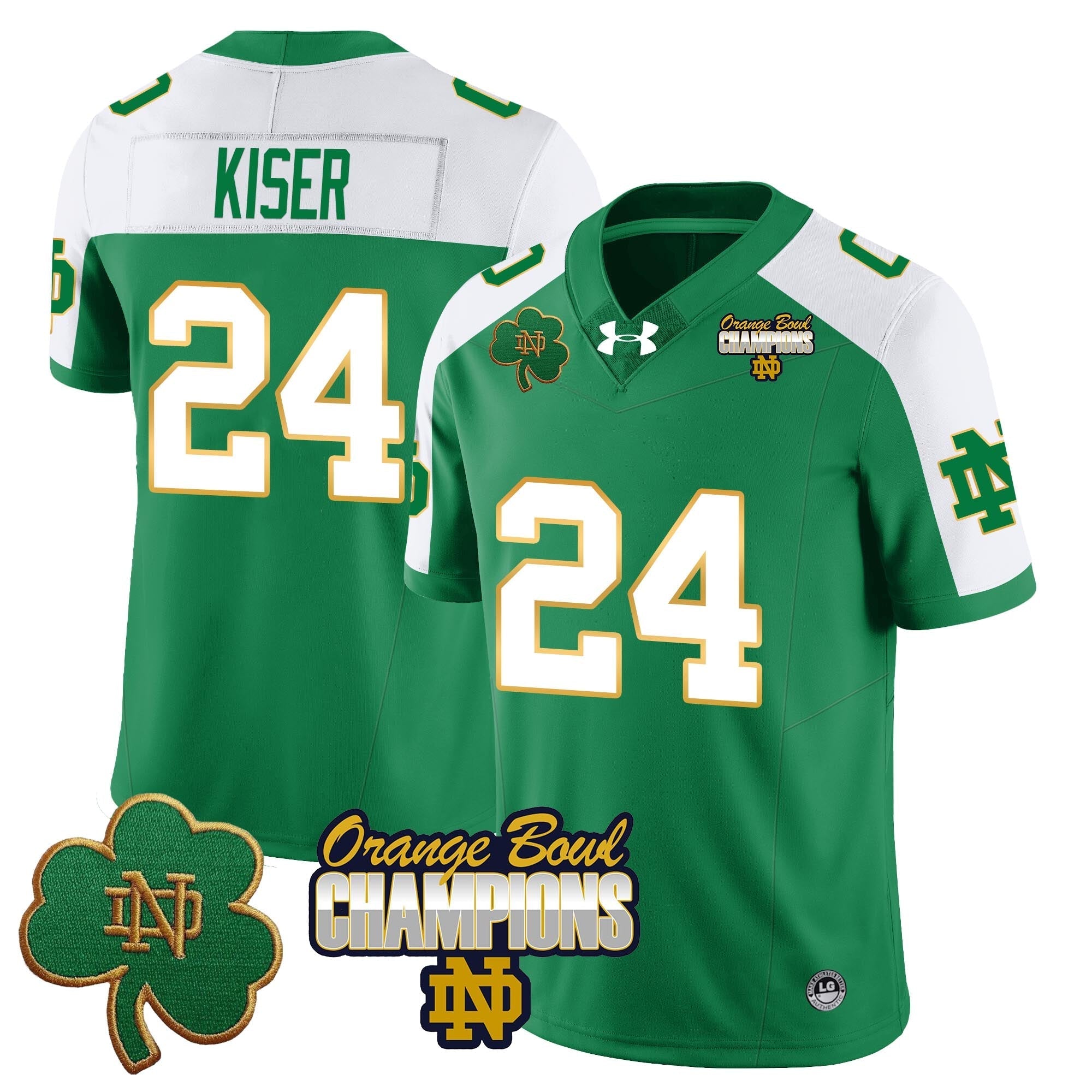 Men Notre Dame Fighting Irish 2025 Orange Bowl Champions Jersey  - All Stitched