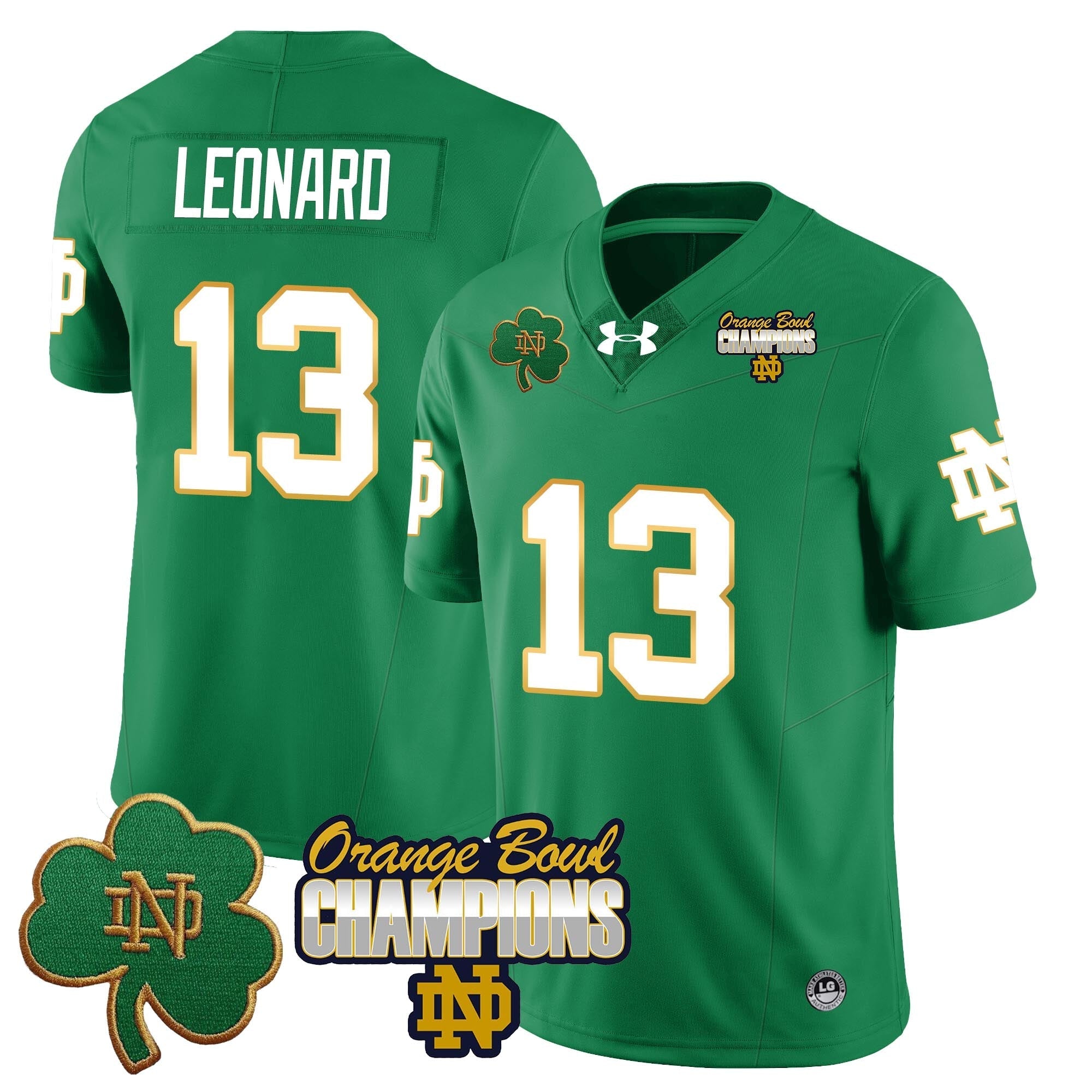 Men Notre Dame Fighting Irish 2025 Orange Bowl Champions Jersey  - All Stitched