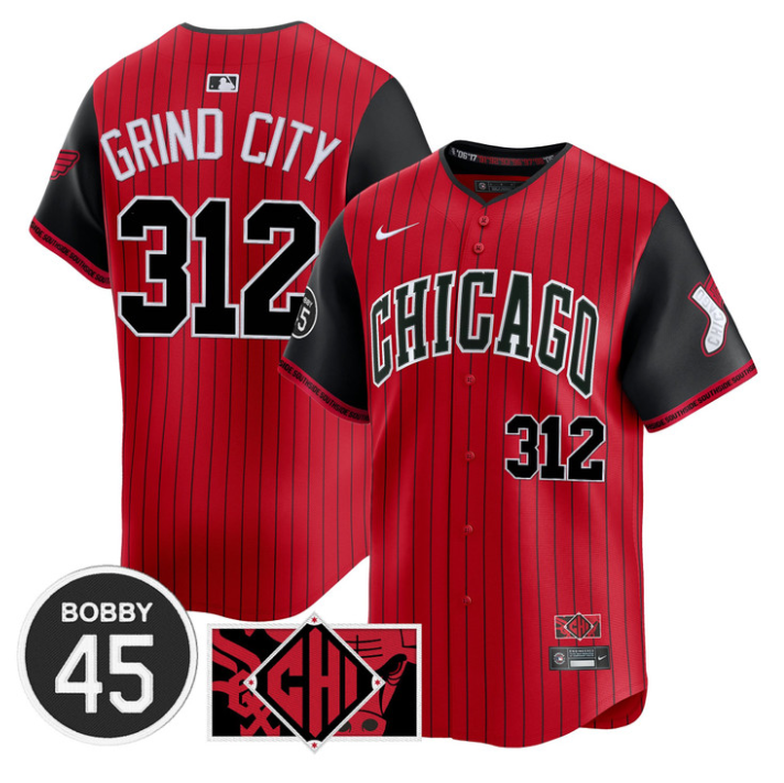 Grind City Jersey #312 Chicago White Sox Bobby Jenks Stitched City Connect