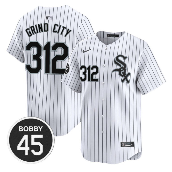 Grind City Jersey #312 Chicago White Sox Bobby Jenks Stitched Stripes