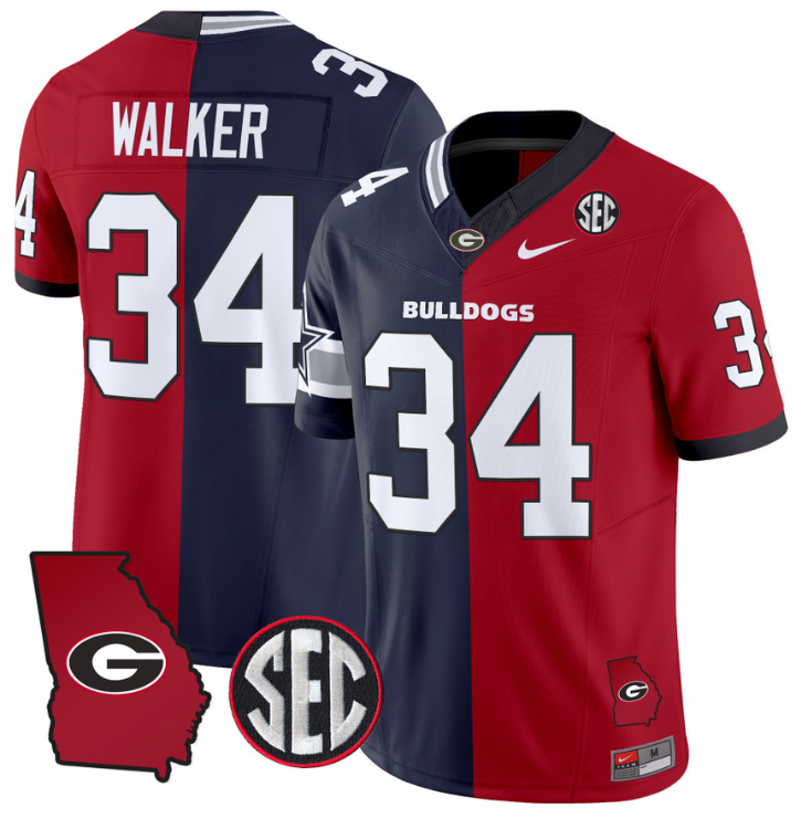 Herschel Walker Jersey #34 Georgia Bulldogs Split Vapor Football Stitched