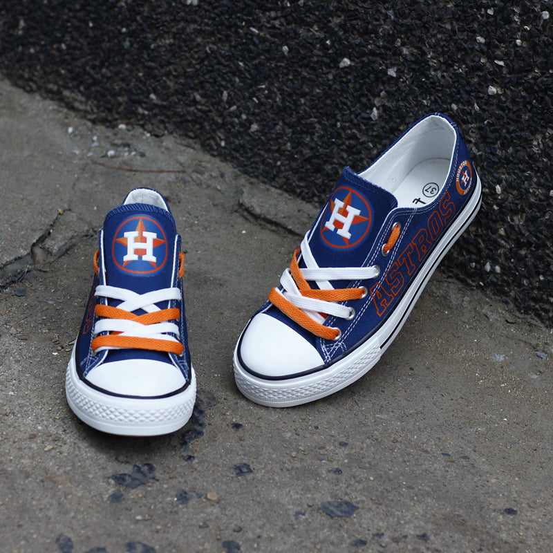 Houston Astros Limited Print MLB Baseball Fans Low Top Canvas Shoes Sport Sneakers T-DJ175L