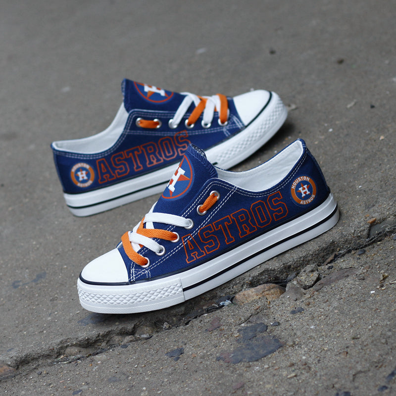 Houston Astros Limited Print MLB Baseball Fans Low Top Canvas Shoes Sport Sneakers T-DJ175L