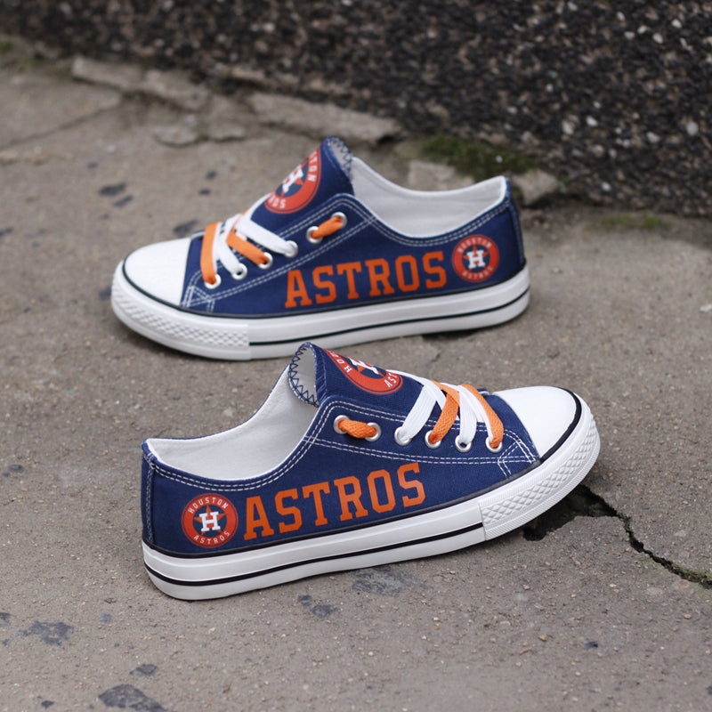 Houston Astros Limited Print MLB Baseball Fans Low Top Canvas Shoes Sport Sneakers T-DAC95L