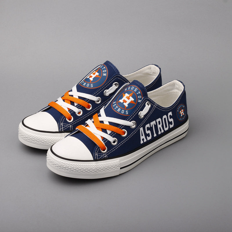 Houston Astros Limited Print MLB Baseball Fans Low Top Canvas Shoes Sport Sneakers T-DBS83L