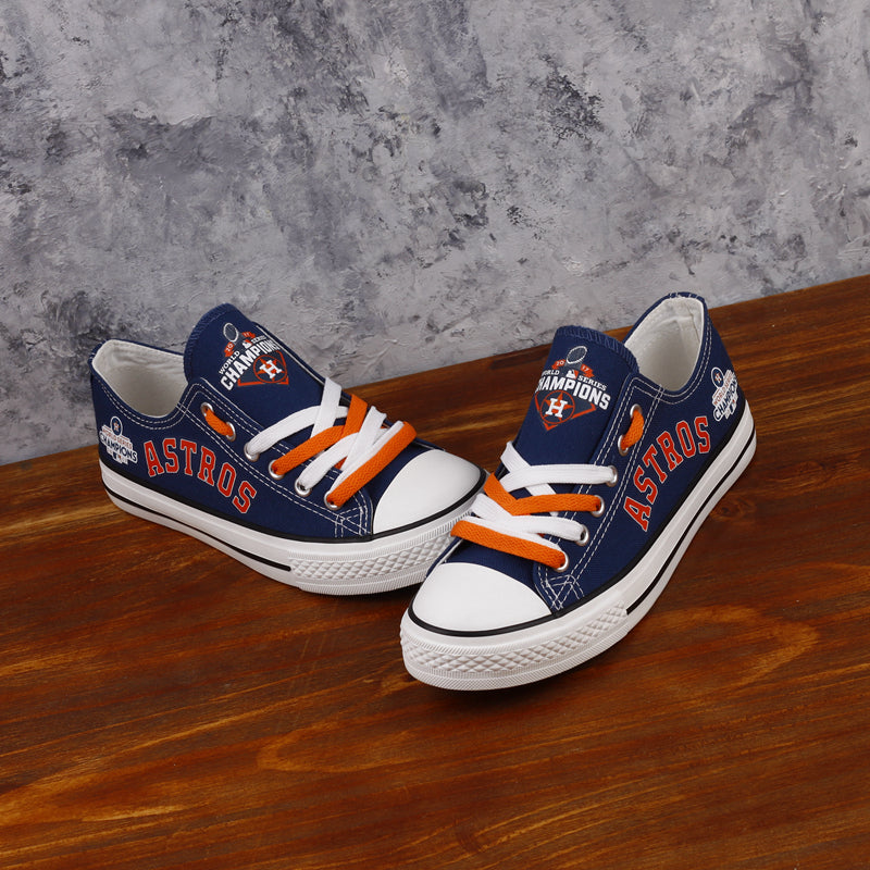 Houston Astros Limited Print MLB Baseball Fans Low Top Canvas Shoes Sport Sneakers T-DAC97L