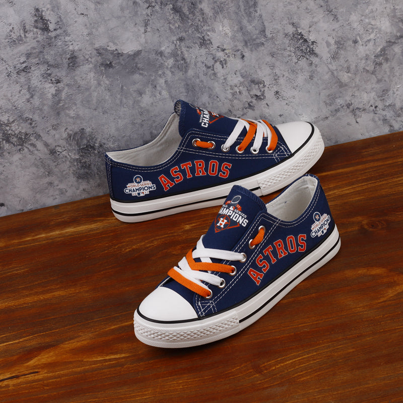Houston Astros Limited Print MLB Baseball Fans Low Top Canvas Shoes Sport Sneakers T-DAC97L