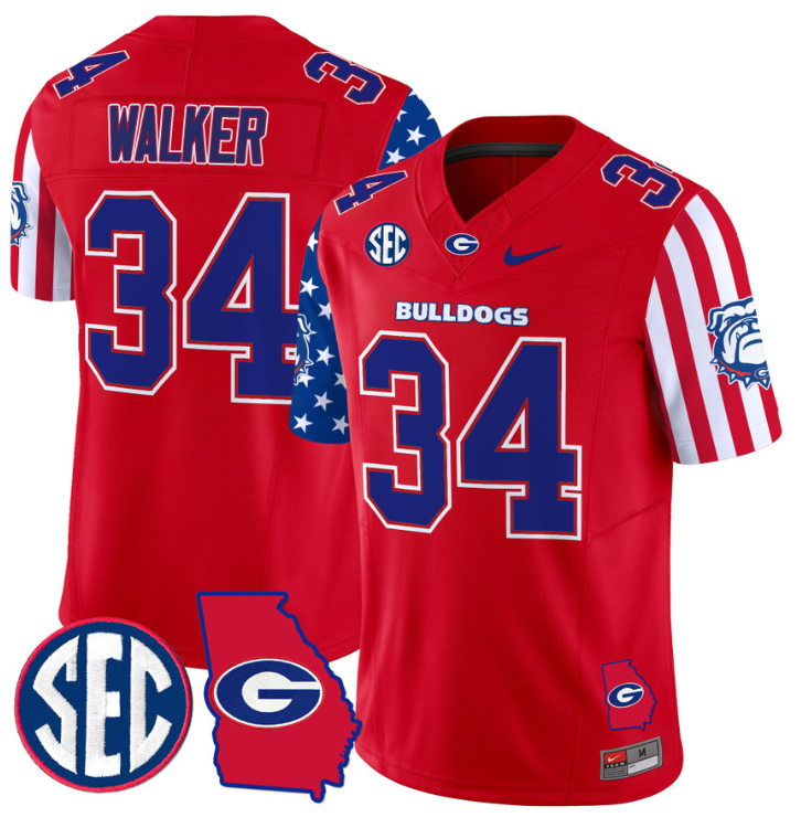Herschel Walker Jersey #34 Georgia Bulldogs American Style Vapor Limited Football Stitched Red