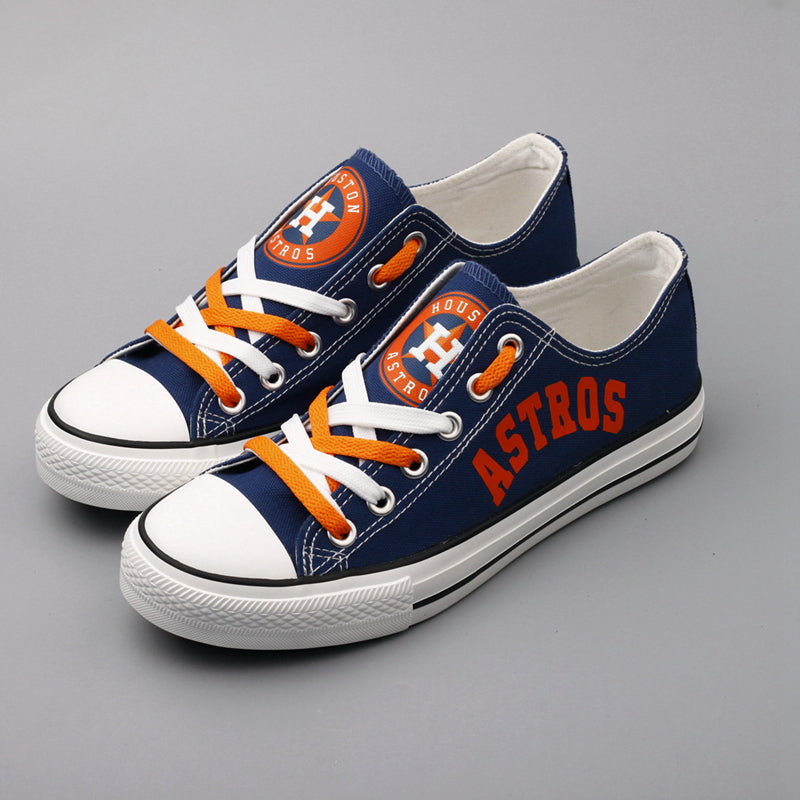 Houston Astros Limited Print MLB Baseball Fans Low Top Canvas Shoes Sport Sneakers T-DAC90L