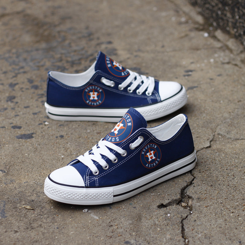 Houston Astros Limited Print MLB Baseball Fans Low Top Canvas Shoes Sport Sneakers T-DBS54L