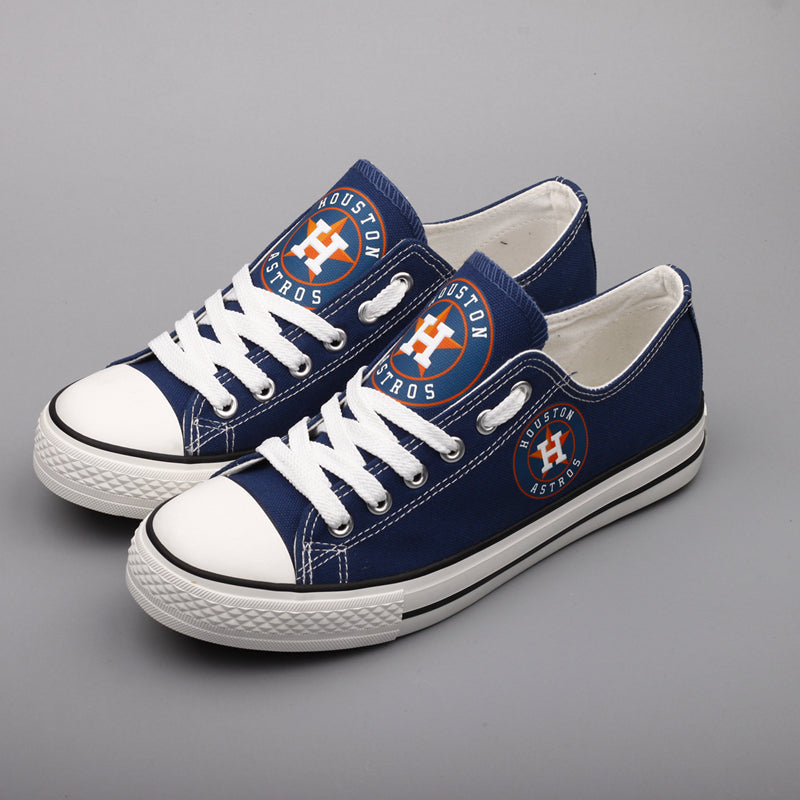 Houston Astros Limited Print MLB Baseball Fans Low Top Canvas Shoes Sport Sneakers T-DBS54L
