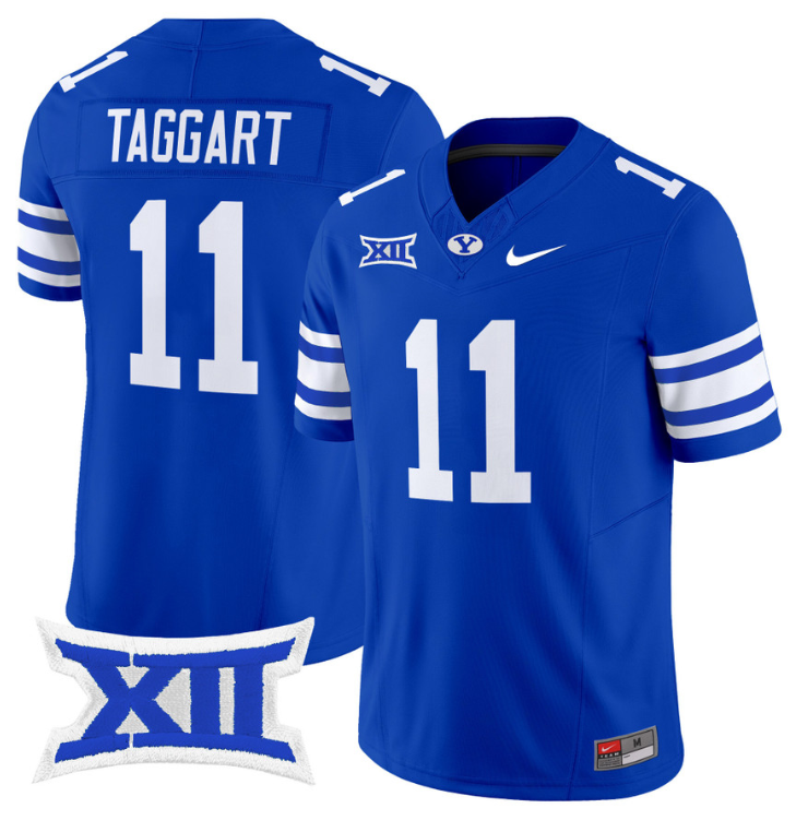Harrison Taggart Jersey #11 BYU Cougars Vapor Limited College Football Stitched White