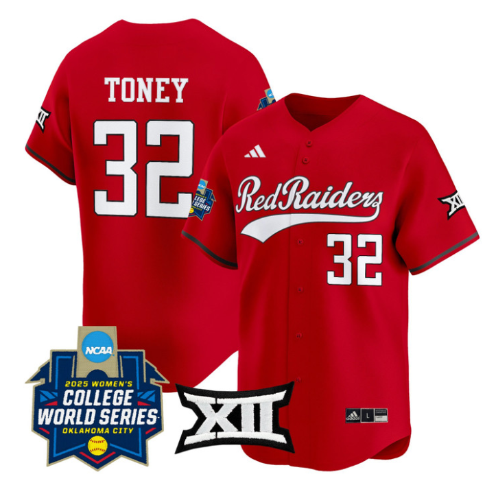 Hailey Toney Jersey #32 Texas Tech Red Raiders 2025 World Series Stitched White