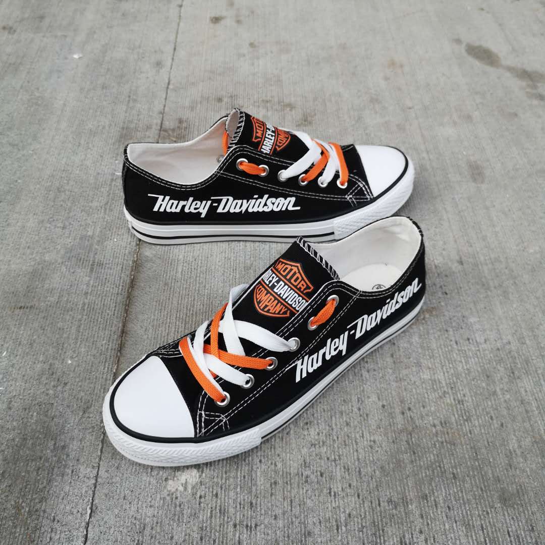Harley Davidson Canvas Sneakers Shoes For Men Women Fans