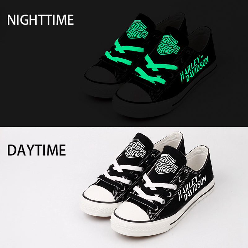 Harley Davidson Canvas Sneakers Shoes For Men Women Fans
