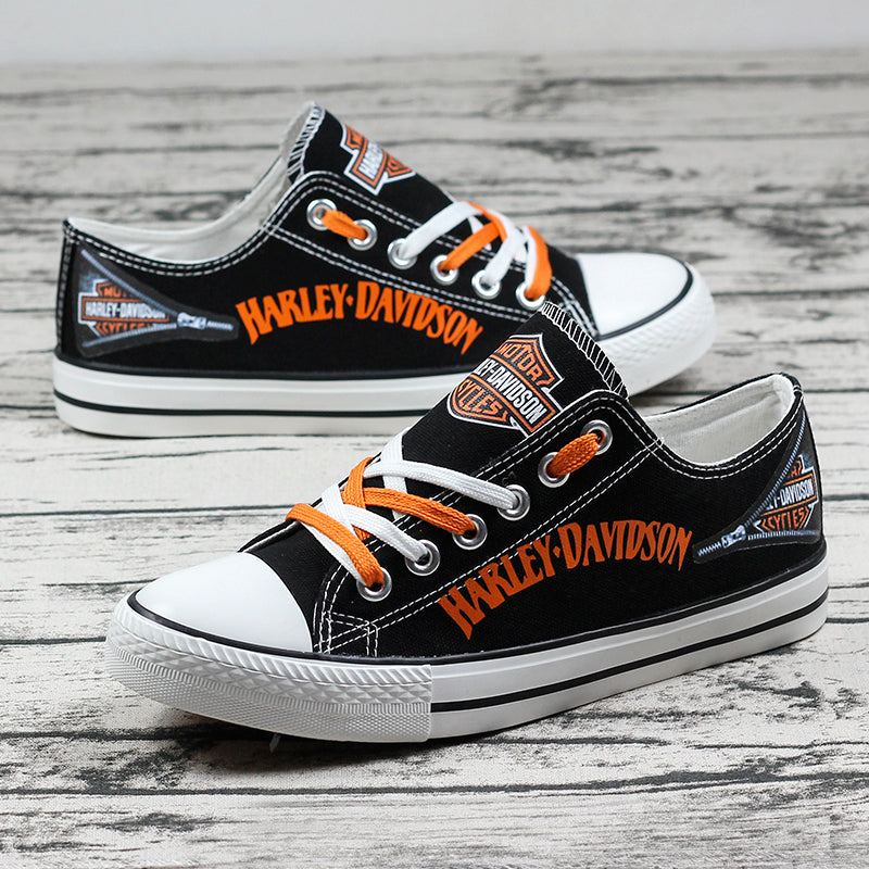Harley Davidson Canvas Sneakers Shoes For Men Women Fans