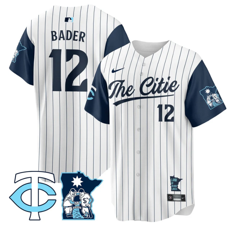 Harrison Bader Jersey #12 Minnesota Twins 2025 City Connect Concept Stitched White