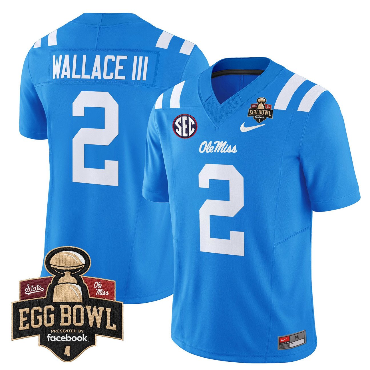 Harrison Wallace III Jersey #2 Ole Miss Rebels 2025 Egg Bowl Stitched