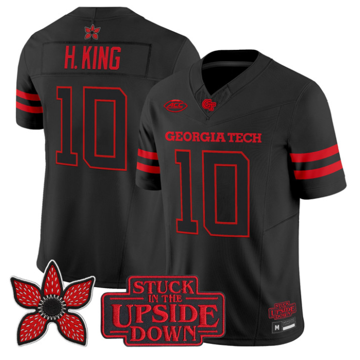 Haynes King Jersey #10 Georgia Tech Yellow Jackets Stranger Things Stitched