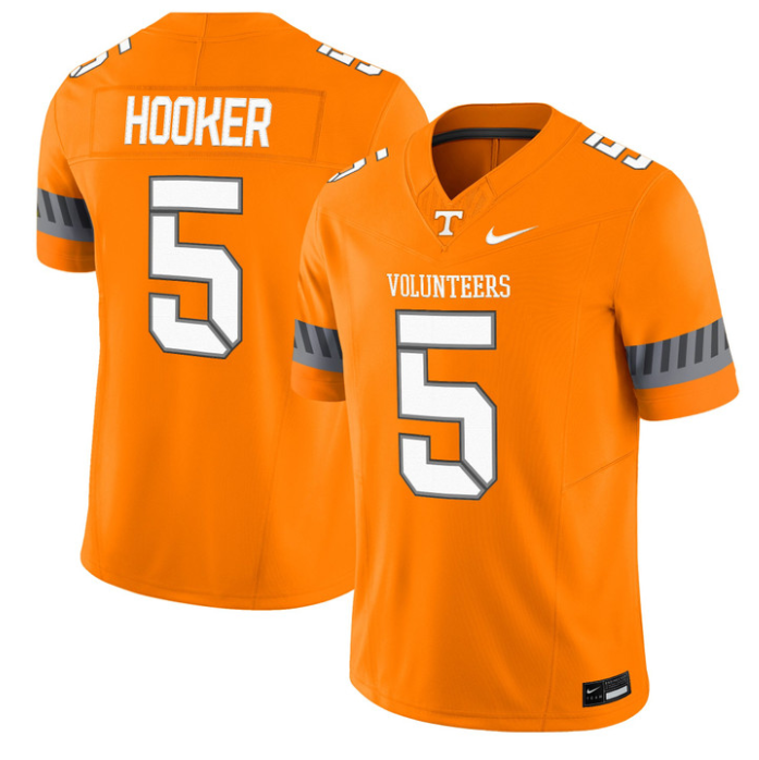 Hendon Hooker Jersey #5 Tennessee Vols 2025 Smokey Grey Series Stitched Orange