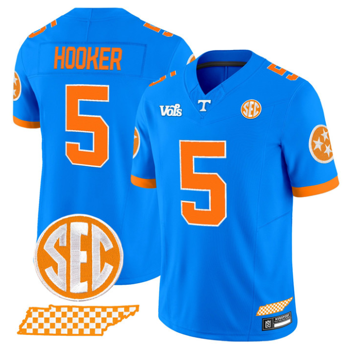 Hendon Hooker Jersey #5 Tennessee Volunteers Blue Blaze Edition Stitched