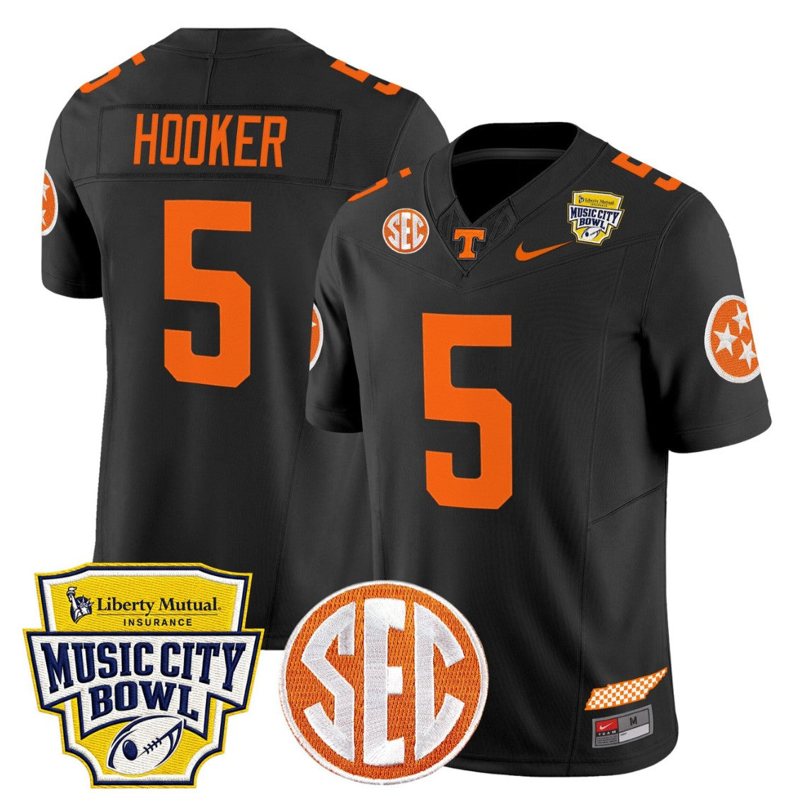 Hendon Hooker Jersey #5 Tennessee Vols 2025 Music City Bowl Stitched