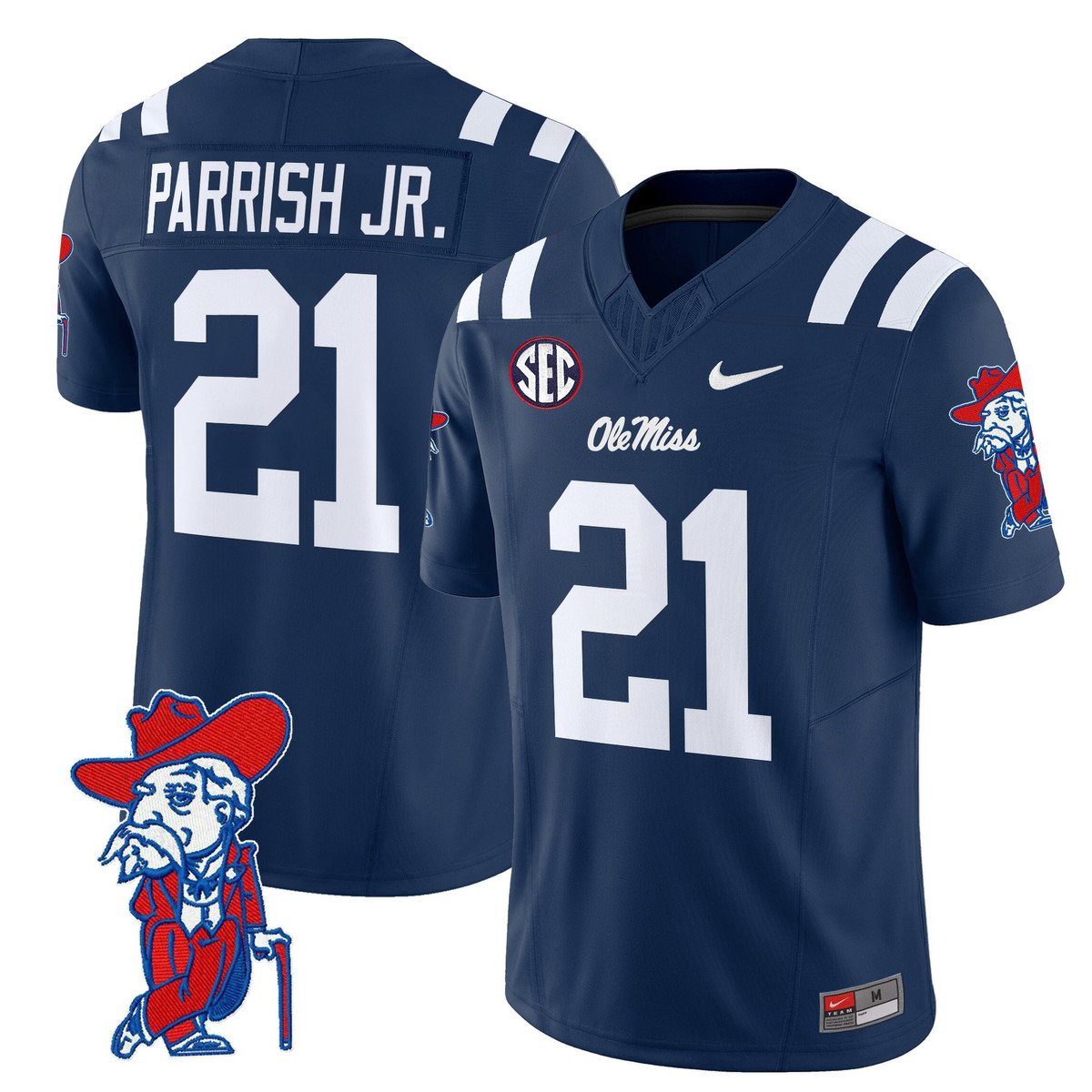 Henry Parrish Jr Jersey #21 Ole Miss Rebels 2025 Limited V2 Navy