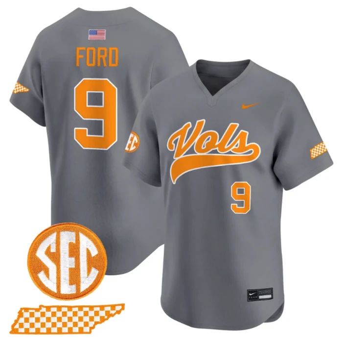Henry Ford Jersey #9 Tennessee Vols 2026 Smokey Grey Series Stitched