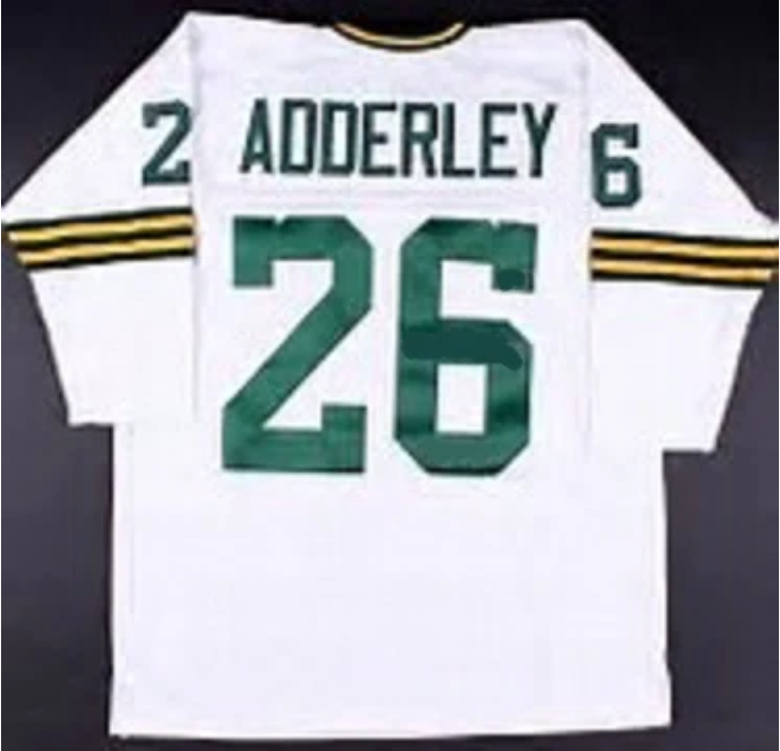 Herb Adderley Jersey Green Bay Packers Custom Throwback Football White
