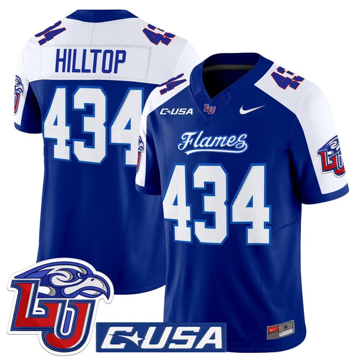 Hilltop Jersey #434 Liberty Flames 2025 Vapor Limited Stitched Navy Alter