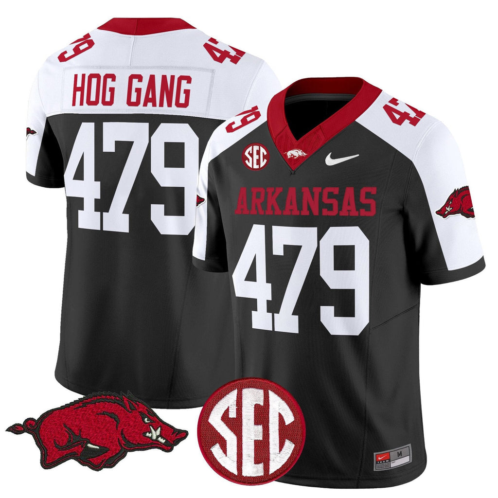 Hog Gang Jersey #479 Arkansas Razorbacks Limited Stitched Black Alternate