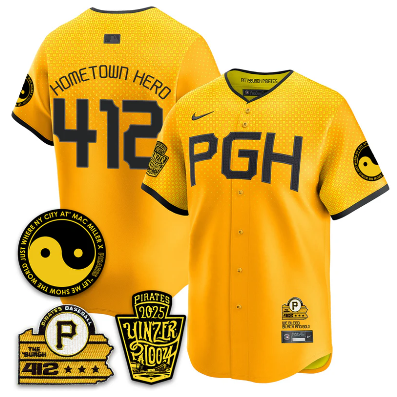 Hometown Hero Jersey #412 Pittsburgh Pirates Yinzerpalooza 2025 City Connect