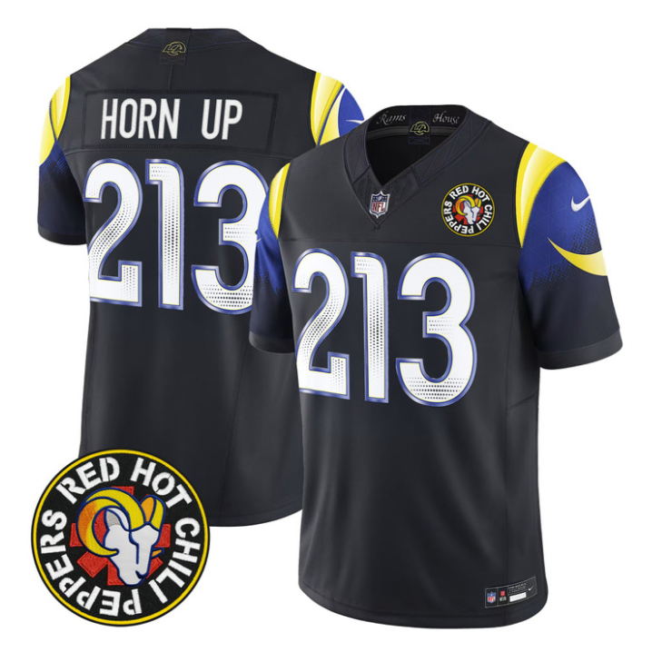 Horn Up Jersey #213 Red Hot Chili Peppers Patch Vapor Limited Stitched