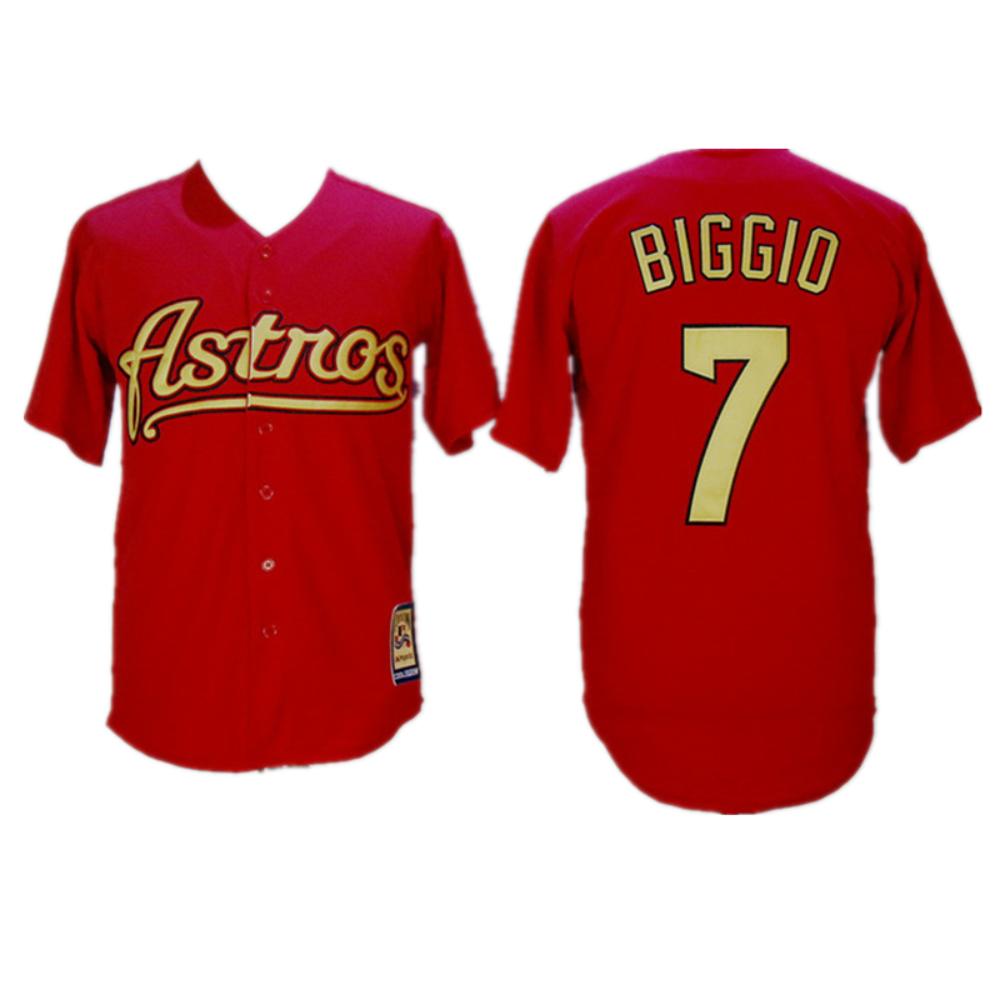 Houston Astros Craig Biggio New Red Throwback Jersey