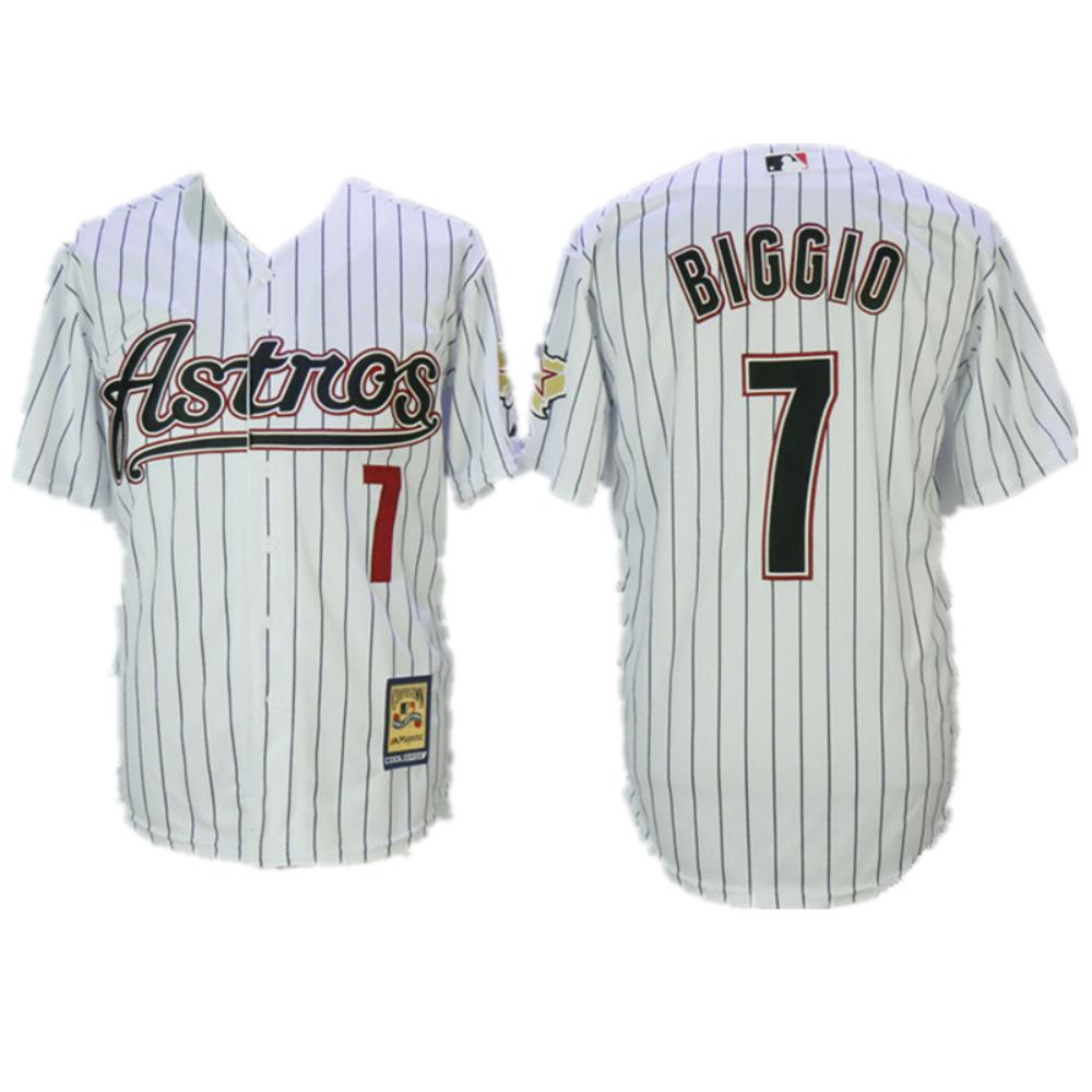 Houston Astros Craig Biggio White 2000 Throwback Jersey