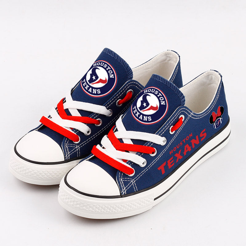 Houston Texans Low Top Canvas Sport Sneakers Shoes For Men Women Fans