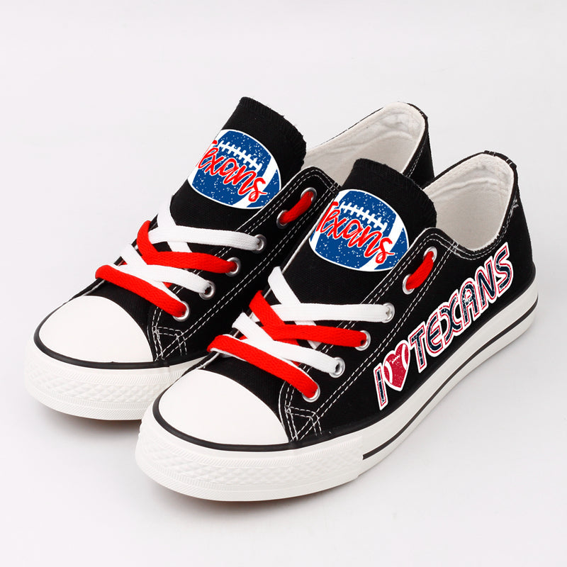 Houston Texans Low Top Canvas Sport Sneakers Shoes For Men Women Fans
