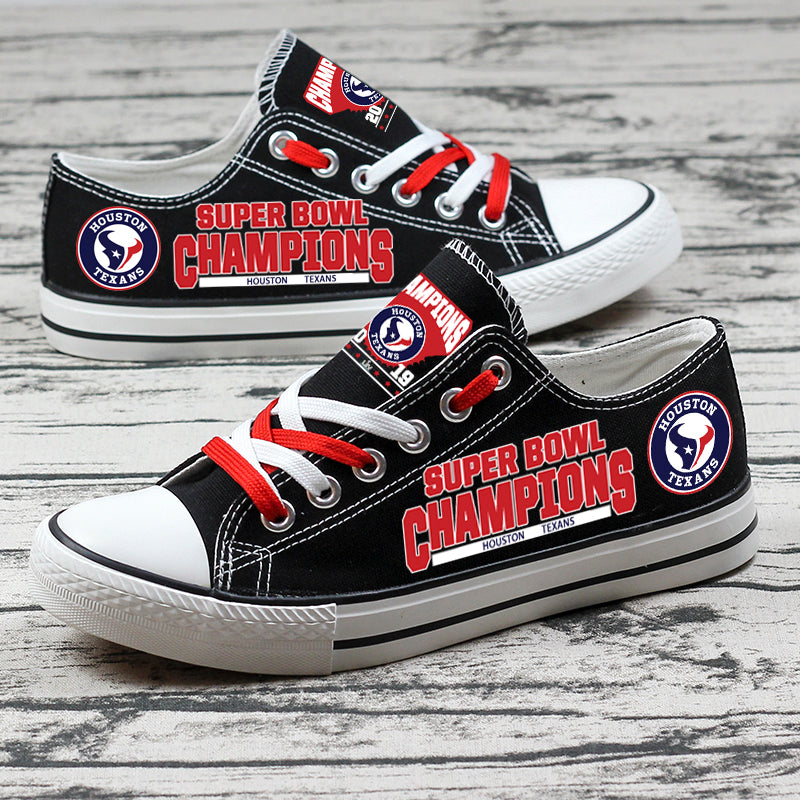Houston Texans Low Top Canvas Sport Sneakers Shoes For Men Women Fans
