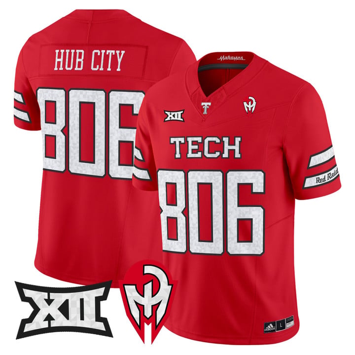 Hub City Jersey #806 Texas Tech Red Raiders Too Cold Vapor Stitched