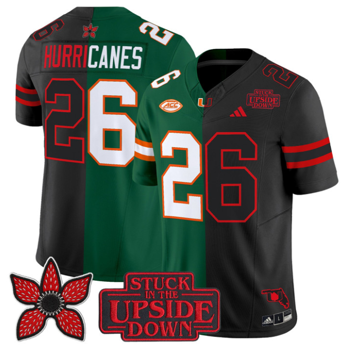 Hurricanes Jersey #26 Miami Hurricanes Upside Down Edition Stitched