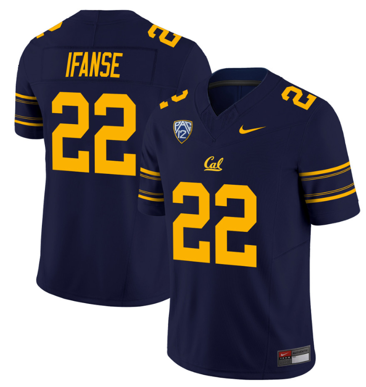Isaiah Ifanse Jersey #22 California Golden Bears Limited Stitched Navy