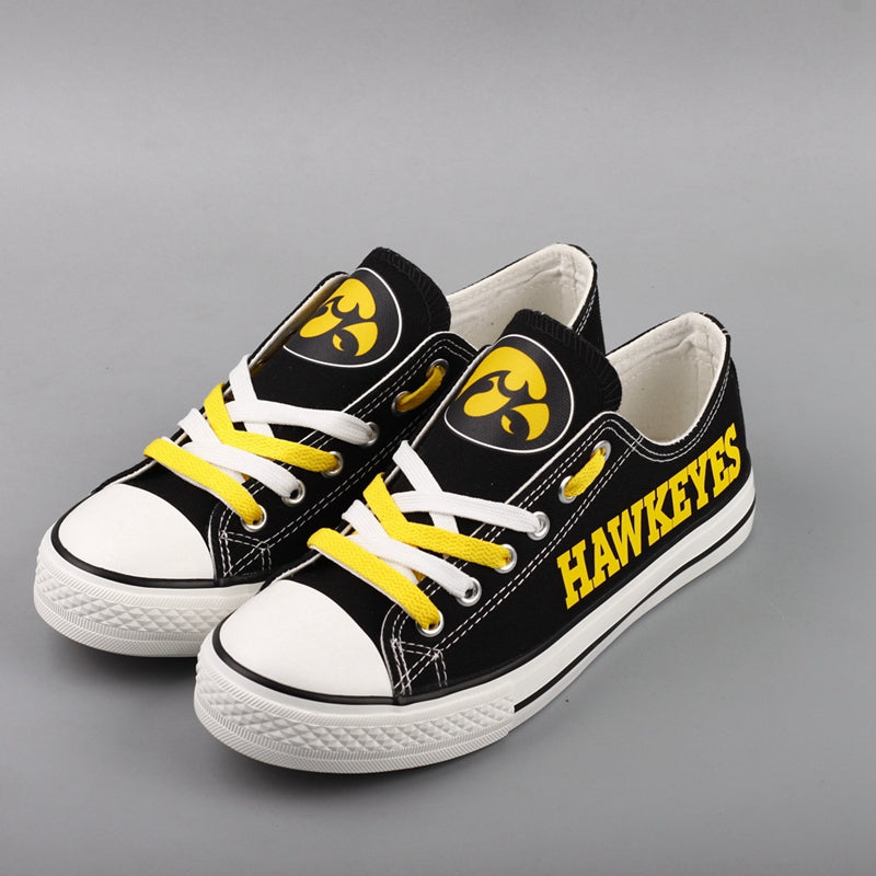 Iowa Hawkeyes Limited Print NCAA College Students Low Top Canvas Shoes Sport Sneakers 1
