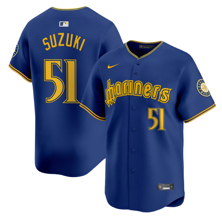 Ichiro Suzuki Jersey #51 Seattle Mariners 2025 Vapor Premier Limited Stitched Blue