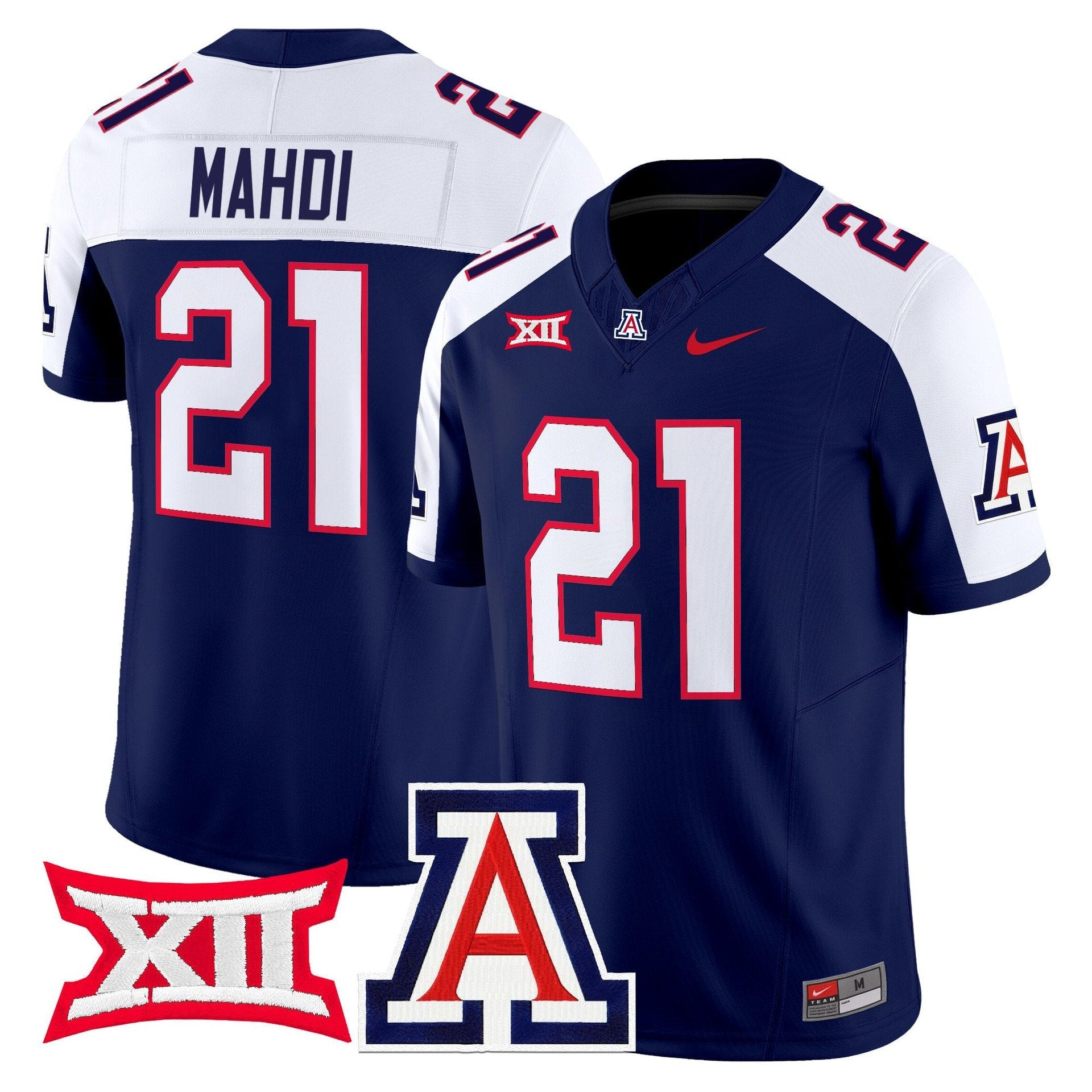 Ismail Mahdi Jersey #21 Arizona Wildcats 2025 Limited Stitched Navy Alternate