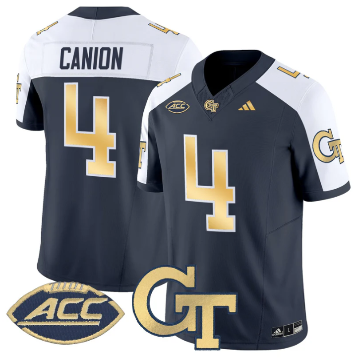 Isiah Canion Jersey #4 Georgia Tech Yellow Jackets 2025 Stitched