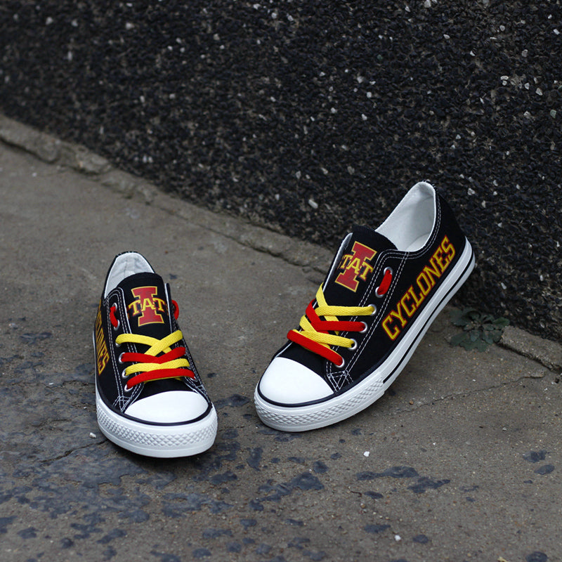 Iowa State Cyclones Limited Print NCAA College Students Low Top Canvas Shoes Sport Sneakers
