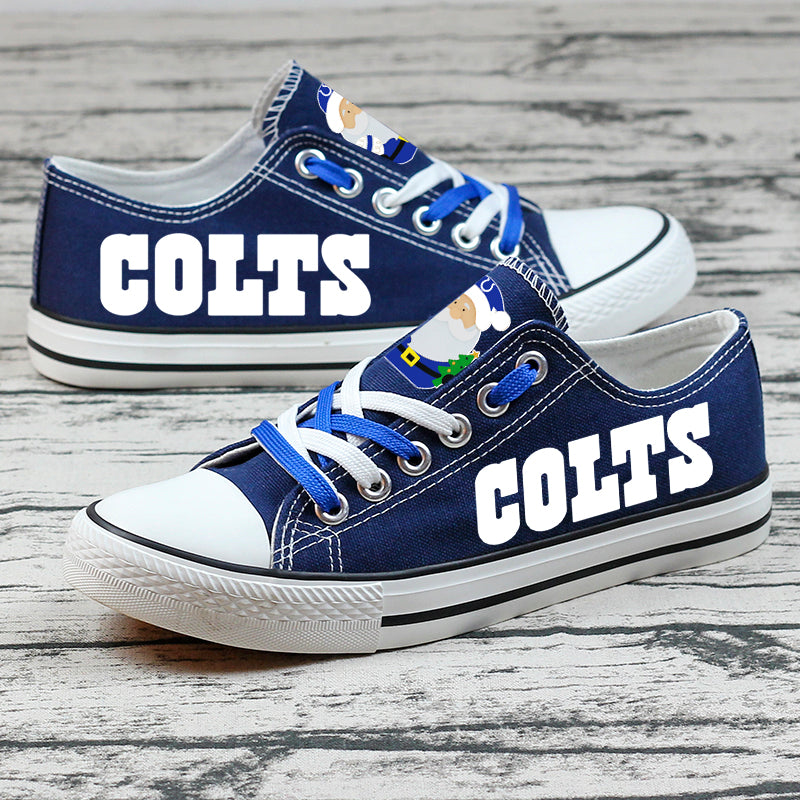 Indianapolis Colts Low Top Canvas Sport Sneakers Shoes For Men Women Fans
